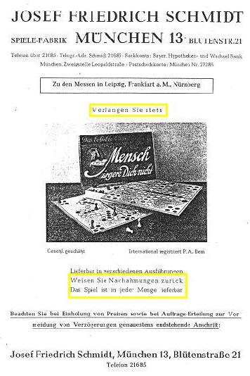 aus: Schmidt Spiele 
Katalog 1950